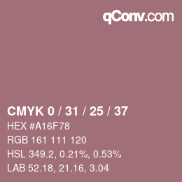 Color code: CMYK 0 / 31 / 25 / 37 | qconv.com