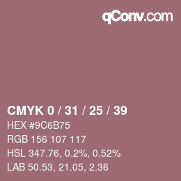 Código de color: CMYK 0 / 31 / 25 / 39 | qconv.com