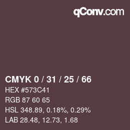 Color code: CMYK 0 / 31 / 25 / 66 | qconv.com
