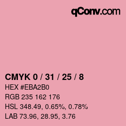 Color code: CMYK 0 / 31 / 25 / 8 | qconv.com