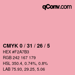 Color code: CMYK 0 / 31 / 26 / 5 | qconv.com