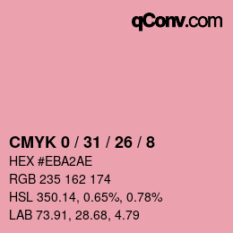 Color code: CMYK 0 / 31 / 26 / 8 | qconv.com