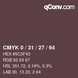 Color code: CMYK 0 / 31 / 27 / 64 | qconv.com