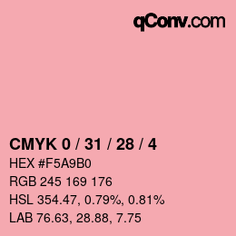 Color code: CMYK 0 / 31 / 28 / 4 | qconv.com
