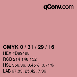 Color code: CMYK 0 / 31 / 29 / 16 | qconv.com