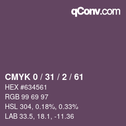 Color code: CMYK 0 / 31 / 2 / 61 | qconv.com