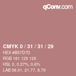 Color code: CMYK 0 / 31 / 31 / 29 | qconv.com