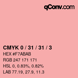 Color code: CMYK 0 / 31 / 31 / 3 | qconv.com