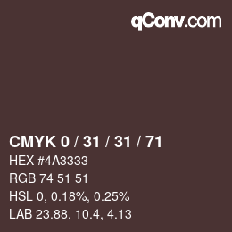 Color code: CMYK 0 / 31 / 31 / 71 | qconv.com