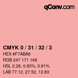 Color code: CMYK 0 / 31 / 32 / 3 | qconv.com