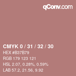 Color code: CMYK 0 / 31 / 32 / 30 | qconv.com