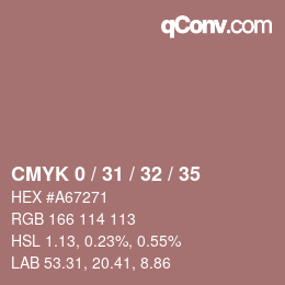 Color code: CMYK 0 / 31 / 32 / 35 | qconv.com