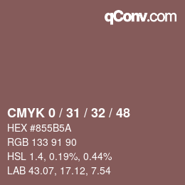 Color code: CMYK 0 / 31 / 32 / 48 | qconv.com