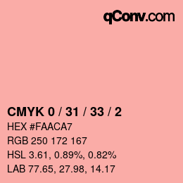 Color code: CMYK 0 / 31 / 33 / 2 | qconv.com