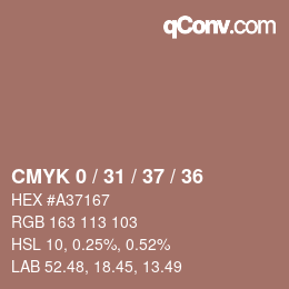 Color code: CMYK 0 / 31 / 37 / 36 | qconv.com