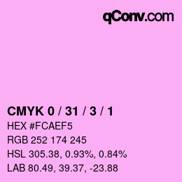 Color code: CMYK 0 / 31 / 3 / 1 | qconv.com