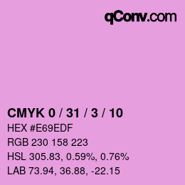 Color code: CMYK 0 / 31 / 3 / 10 | qconv.com