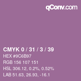 Color code: CMYK 0 / 31 / 3 / 39 | qconv.com