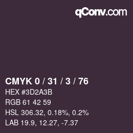 Color code: CMYK 0 / 31 / 3 / 76 | qconv.com