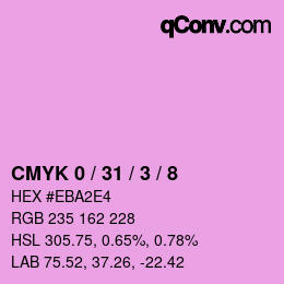 カラーコード: CMYK 0 / 31 / 3 / 8 | qconv.com