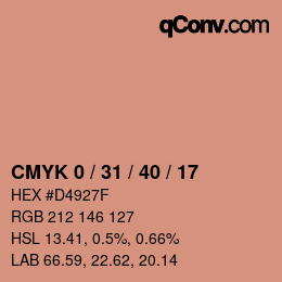 Color code: CMYK 0 / 31 / 40 / 17 | qconv.com