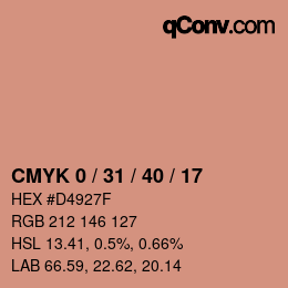 Color code: CMYK 0 / 31 / 40 / 17 | qconv.com