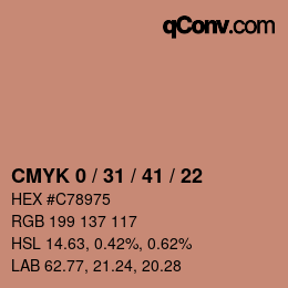 Código de color: CMYK 0 / 31 / 41 / 22 | qconv.com