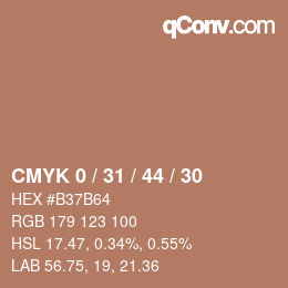 Color code: CMYK 0 / 31 / 44 / 30 | qconv.com