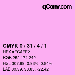 Color code: CMYK 0 / 31 / 4 / 1 | qconv.com