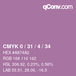 Color code: CMYK 0 / 31 / 4 / 34 | qconv.com