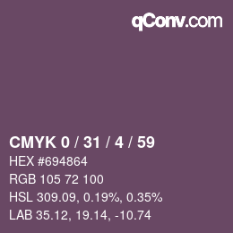 Color code: CMYK 0 / 31 / 4 / 59 | qconv.com