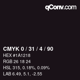 Color code: CMYK 0 / 31 / 4 / 90 | qconv.com