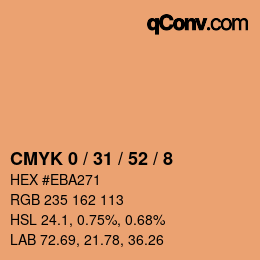 Color code: CMYK 0 / 31 / 52 / 8 | qconv.com
