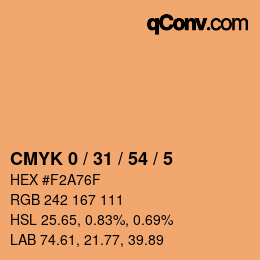 Color code: CMYK 0 / 31 / 54 / 5 | qconv.com