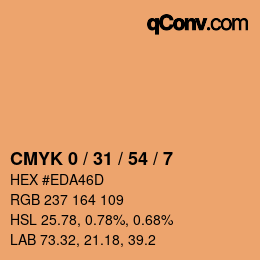 Color code: CMYK 0 / 31 / 54 / 7 | qconv.com