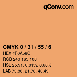Color code: CMYK 0 / 31 / 55 / 6 | qconv.com