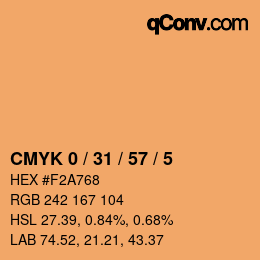 Color code: CMYK 0 / 31 / 57 / 5 | qconv.com