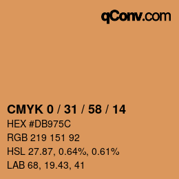 颜色代码: CMYK 0 / 31 / 58 / 14 | qconv.com