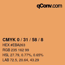 Color code: CMYK 0 / 31 / 58 / 8 | qconv.com