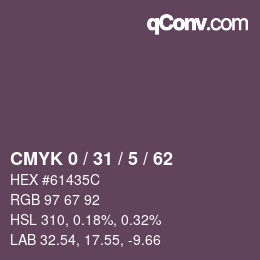 Color code: CMYK 0 / 31 / 5 / 62 | qconv.com