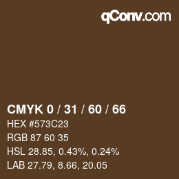 Color code: CMYK 0 / 31 / 60 / 66 | qconv.com