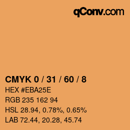 カラーコード: CMYK 0 / 31 / 60 / 8 | qconv.com