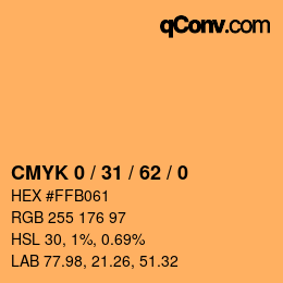 Color code: CMYK 0 / 31 / 62 / 0 | qconv.com