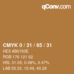 Color code: CMYK 0 / 31 / 65 / 31 | qconv.com