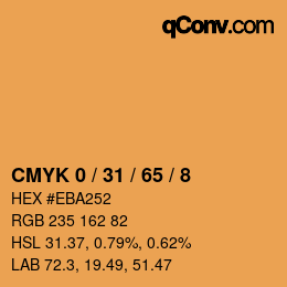 カラーコード: CMYK 0 / 31 / 65 / 8 | qconv.com