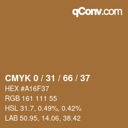 颜色代码: CMYK 0 / 31 / 66 / 37 | qconv.com