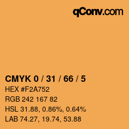 Color code: CMYK 0 / 31 / 66 / 5 | qconv.com