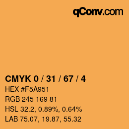 Color code: CMYK 0 / 31 / 67 / 4 | qconv.com