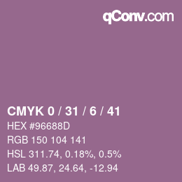 Color code: CMYK 0 / 31 / 6 / 41 | qconv.com