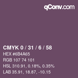 Color code: CMYK 0 / 31 / 6 / 58 | qconv.com